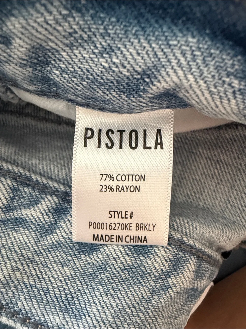 pistola Light Wash Straight-Leg Jeans size 26 - Picture 6 of 6